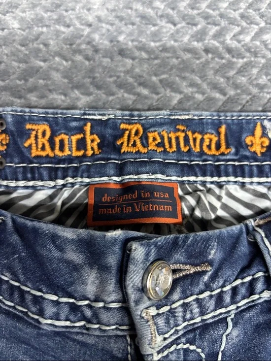 Rock Revival Women's Light Blue Boot Cut Jeans with Faded Wash - Picture 2 of 10